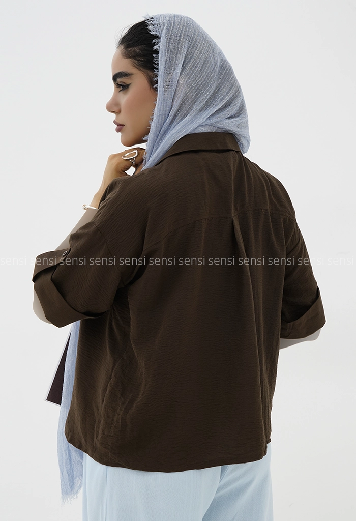 شومیز زنانه یقه هفت پاگن کد1006315